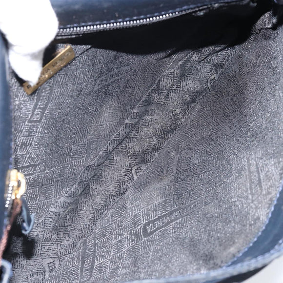 BOTTEGA VENETA Umhängetasche Leder Schwarz Gold Auth 173710