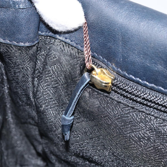 BOTTEGA VENETA Umhängetasche Leder Schwarz Gold Auth 173710
