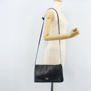 BOTTEGA VENETA Umhängetasche Leder Schwarz Gold Auth 173710-24