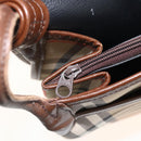 Burberrys Nova Check Shoulder Bag Canvas Leather Beige Gold Auth 173711-11