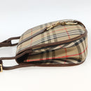 Burberrys Nova Check Shoulder Bag Canvas Leather Beige Gold Auth 173711-3