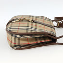 Burberrys Nova Check Shoulder Bag Canvas Leather Beige Gold Auth 173711-4