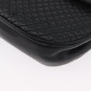 BALLY Quilted Chain Shoulder Bag Leather Black Gold Auth 173712-14