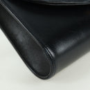 CARTIER Saphir-Linie Ketten-Schultertasche Leder Schwarz Gold Auth 173713A-14