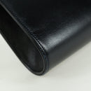 CARTIER Saphir-Linie Ketten-Schultertasche Leder Schwarz Gold Auth 173713A-16