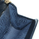CARTIER Saphir-Linie Ketten-Schultertasche Leder Schwarz Gold Auth 173713A-20