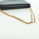 CARTIER Saphir-Linie Ketten-Schultertasche Leder Schwarz Gold Auth 173713A-7