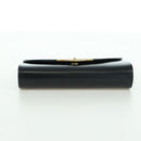 CARTIER Saphir-Linie Ketten-Schultertasche Leder Schwarz Gold Auth 173713A-5