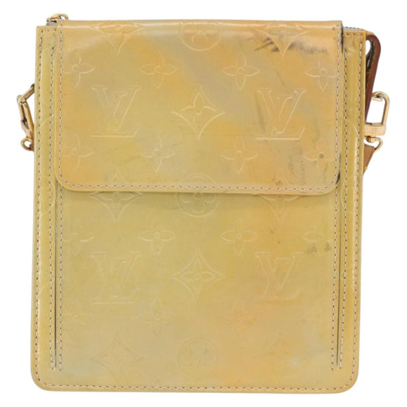 LOUIS VUITTON Monogram Vernis Motto Accessory Pouch Gris M91030 LV Auth 173732