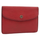 LOUIS VUITTON Epi Montagne 20 Clutch Bag Red LV Auth 173743-1