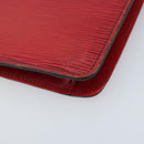 LOUIS VUITTON Epi Montagne 20 Clutch Bag Red LV Auth 173743-15