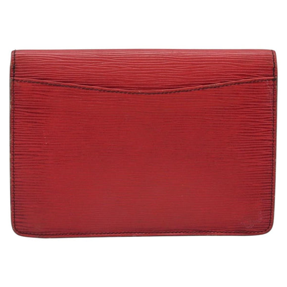 LOUIS VUITTON Epi Montagne 20 Clutch Bag Red LV Auth 173743