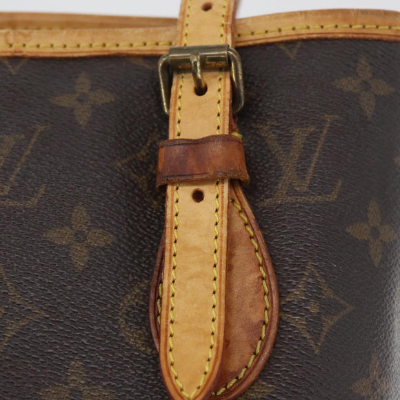 LOUIS VUITTON Monogram Bucket PM Shoulder Bag M42238 LV Auth 173765