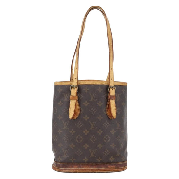 LOUIS VUITTON Monogram Bucket PM Shoulder Bag M42238 LV Auth 173765