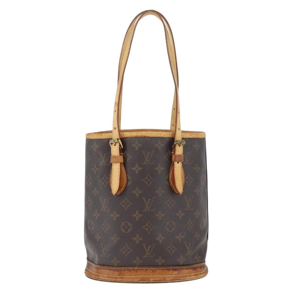 LOUIS VUITTON Monogram Bucket PM Shoulder Bag M42238 LV Auth 173765