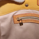LOUIS VUITTON Monogram Vernis Reade MM Handtas Beige M91141 LV Auth 173771-22