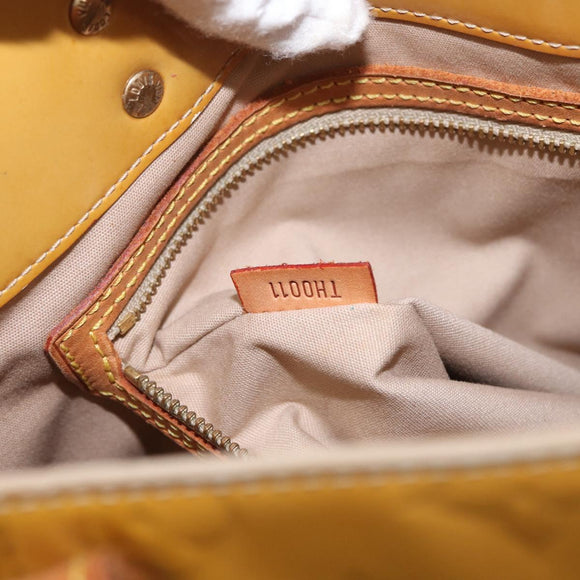LOUIS VUITTON Monogram Vernis Reade MM Handtas Beige M91141 LV Auth 173771