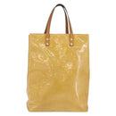 LOUIS VUITTON Monogram Vernis Reade MM Handtas Beige M91141 LV Auth 173771-13