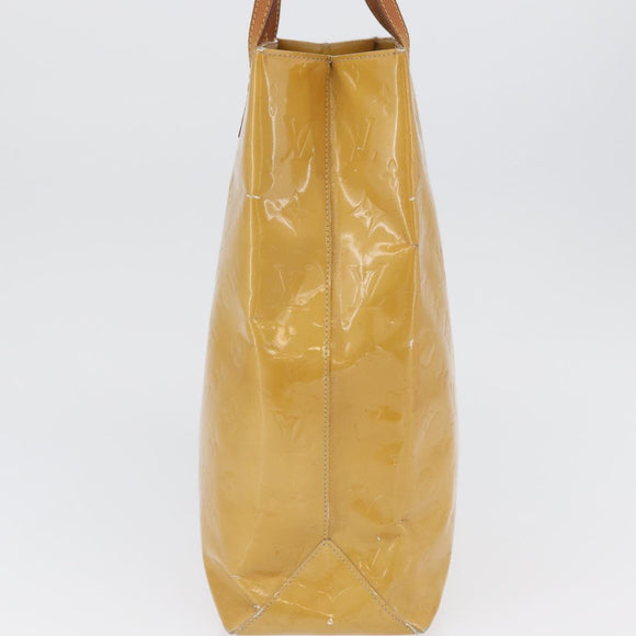 LOUIS VUITTON Monogram Vernis Reade MM Handtas Beige M91141 LV Auth 173771
