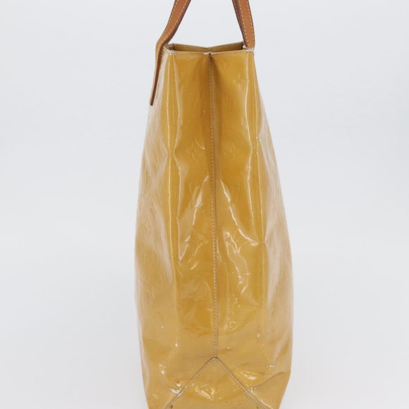 LOUIS VUITTON Monogram Vernis Reade MM Handtas Beige M91141 LV Auth 173771