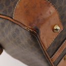 CELINE Macadam Canvas Boston Bag PVC Leather Brown Gold Auth 173776-16
