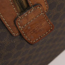 CELINE Macadam Canvas Boston Bag PVC Leather Brown Gold Auth 173776-18