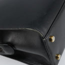 Salvatore Ferragamo Handtasche Leder Schwarz Gold Auth 173778-9