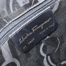 Salvatore Ferragamo Handtasche Leder Schwarz Gold Auth 173778-12