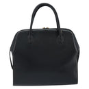 Salvatore Ferragamo Handtasche Leder Schwarz Gold Auth 173778-2