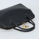 Salvatore Ferragamo Handtasche Leder Schwarz Gold Auth 173778-6
