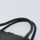 Salvatore Ferragamo Handtasche Leder Schwarz Gold Auth 173778-8