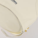 Salvatore Ferragamo Backpack Patent leather White Gold Auth 173783-12