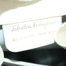 Salvatore Ferragamo Backpack Patent leather White Gold Auth 173783-24