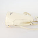 Salvatore Ferragamo Backpack Patent leather White Gold Auth 173783-4