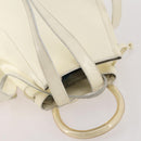 Salvatore Ferragamo Backpack Patent leather White Gold Auth 173783-6