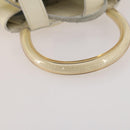 Salvatore Ferragamo Backpack Patent leather White Gold Auth 173783-7