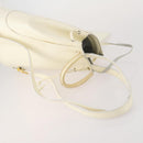 Salvatore Ferragamo Backpack Patent leather White Gold Auth 173783-9