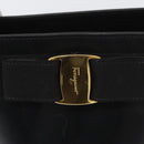 Salvatore Ferragamo Vara Ribbon Hand Bag Leather Black Auth 173784-9