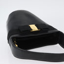 Salvatore Ferragamo Vara Ribbon Hand Bag Leather Black Auth 173784-6