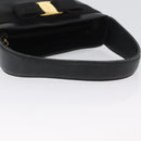 Salvatore Ferragamo Vara Ribbon Hand Bag Leather Black Auth 173784-7