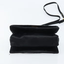 Salvatore Ferragamo Vala Ribbon Shoulder Bag Satin 2way Black Gold Auth 173786-11