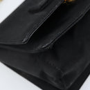 Salvatore Ferragamo Vala Ribbon Shoulder Bag Satin 2way Black Gold Auth 173786-13