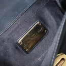 Salvatore Ferragamo Vala Ribbon Shoulder Bag Satin 2way Black Gold Auth 173786-20