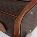 CELINE Macadam Canvas Hand Bag PVC Leather Brown Gold Auth 173791-9