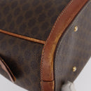 CELINE Macadam Canvas Hand Bag PVC Leather Brown Gold Auth 173791-15
