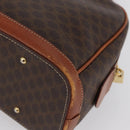 CELINE Macadam Canvas Hand Bag PVC Leather Brown Gold Auth 173791-16