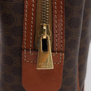 CELINE Macadam Canvas Hand Bag PVC Leather Brown Gold Auth 173791-17