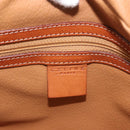 CELINE Macadam Canvas Hand Bag PVC Leather Brown Gold Auth 173791-19