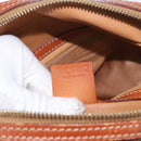 CELINE Macadam Canvas Hand Bag PVC Leather Brown Gold Auth 173791-12