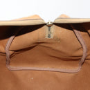 CELINE Macadam Canvas Boston Bag PVC Leather Brown Gold Auth 173792-19